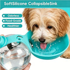 Portable Foldable Pet Water Bottle, Leak-Proof Outdoor Dog and Cat Drinking Bowl, with Lanyard and Hook, Compact, Pet Feeder