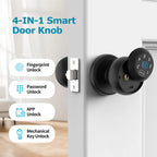 Viladepot Ball-Shaped Smart Lock Fingerprint, App-Controlled, Passcode, and Electronic Touchscreen Keypad Door Lock Smart Handle