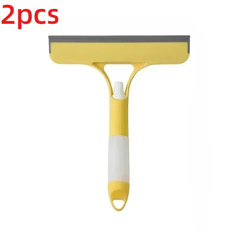 3 in 1 Window Cleaning Squeegee Multi Function Glass Mirror Wiper with Spray Bottle Microfiber Scrub Household Car Cleaner Tools