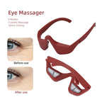 Red Eye Massager Under-Eye Glasses Massager Relieves Eye Fatigue Eyes Massage Glasses Eye Fatigue Relief Massager