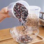 Plastic Sealed Tank Large Capacity Crisper Kitchen Organize Grain Storage Box with Scale Sealed Box Clear Jar Spice Container