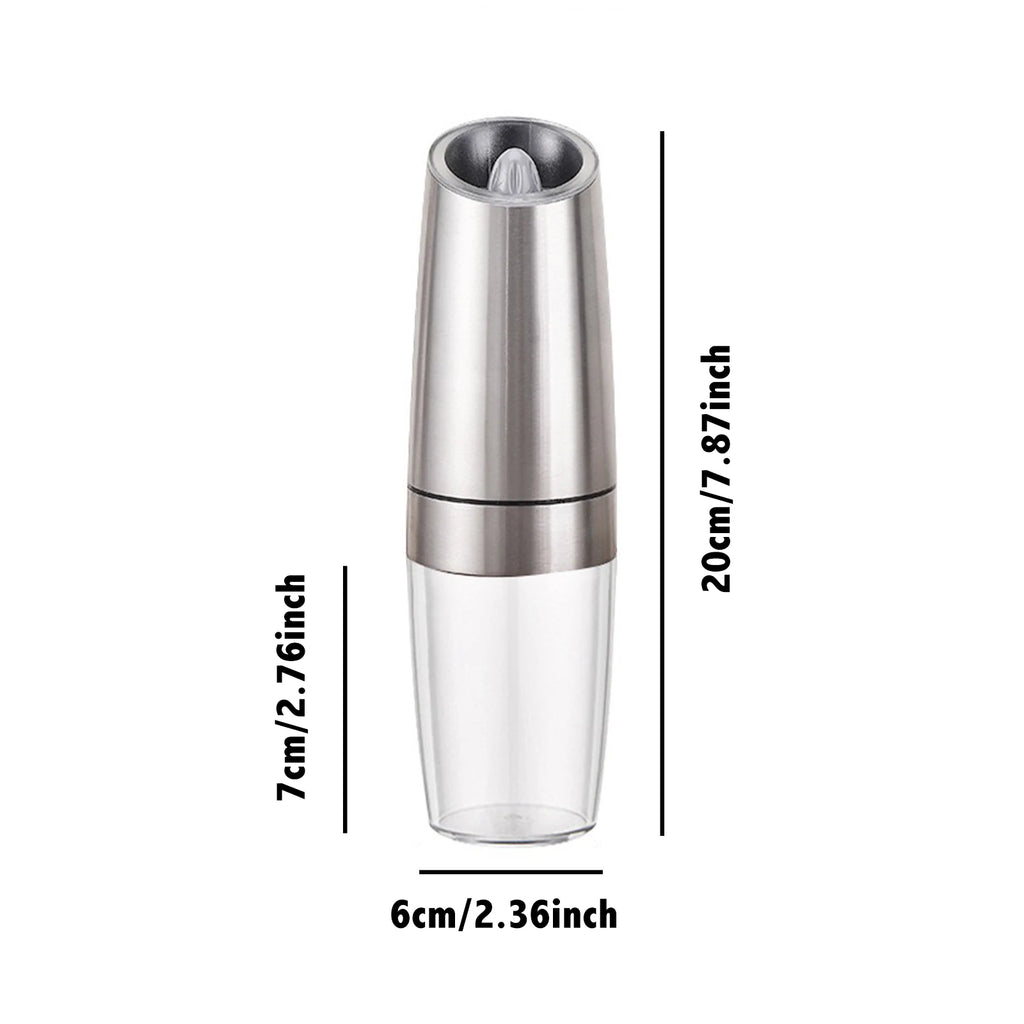 1pc/2pcs, Gravity Electric Salt And Pepper Grinder - Salt & Pepper Mill Sets With LED Light, One Hand Automatic Operation, Adjus