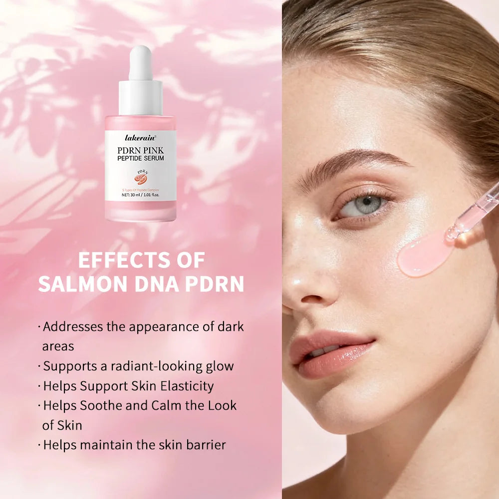 Salmon DNA PDRN Pink Peptide Serum Pink Glow Serum Remove Skin Darkness Hydrating Moisturizing Firming Korean Skincare