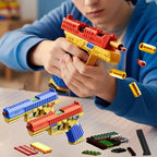 SIG17/USP Building Block Toy Gun Shell Throwing Continuous Firing Airsoft Blowback Empty Hanging Toy Pistol for Outdoor CS Game