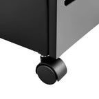 Salon Trolley Cart with Wheels and 5 Drawers, Multipurpose Beauty Cart, Hairdressing Rolling Cart for Barbershop Beauty Spa, Black