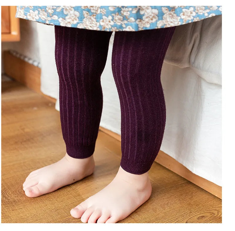 Spring Baby Boys Girls Pants Newborn Girl Leggings Tights Cotton Stretch Kids Children Knitting Trousers For 0 to 6Years