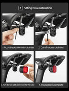 ROCKBROS Local Ship Bicycle Brake Light IPx6 Taillight Type-C Bike Tail Rear Light Auto LED Riding Warning Safe Cycling Light