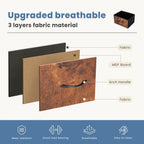 JHK Dresser For Bedroom With 4 Fabric Drawers Nightstand Wardrobe Steel Frame Closet For Clothes Storage Cabinet Of Furniture