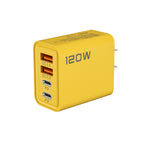 120W Double PD Fast Charger with Type-C & QC3.0 Ports Support PD Charging Protocol 5V 2A Charging Adapter