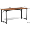 JHK Computer Office Desk Writing Study Office Gaming Table Modern Simple Style Compact Metal Frame Wood Tabletop Easy Assembly