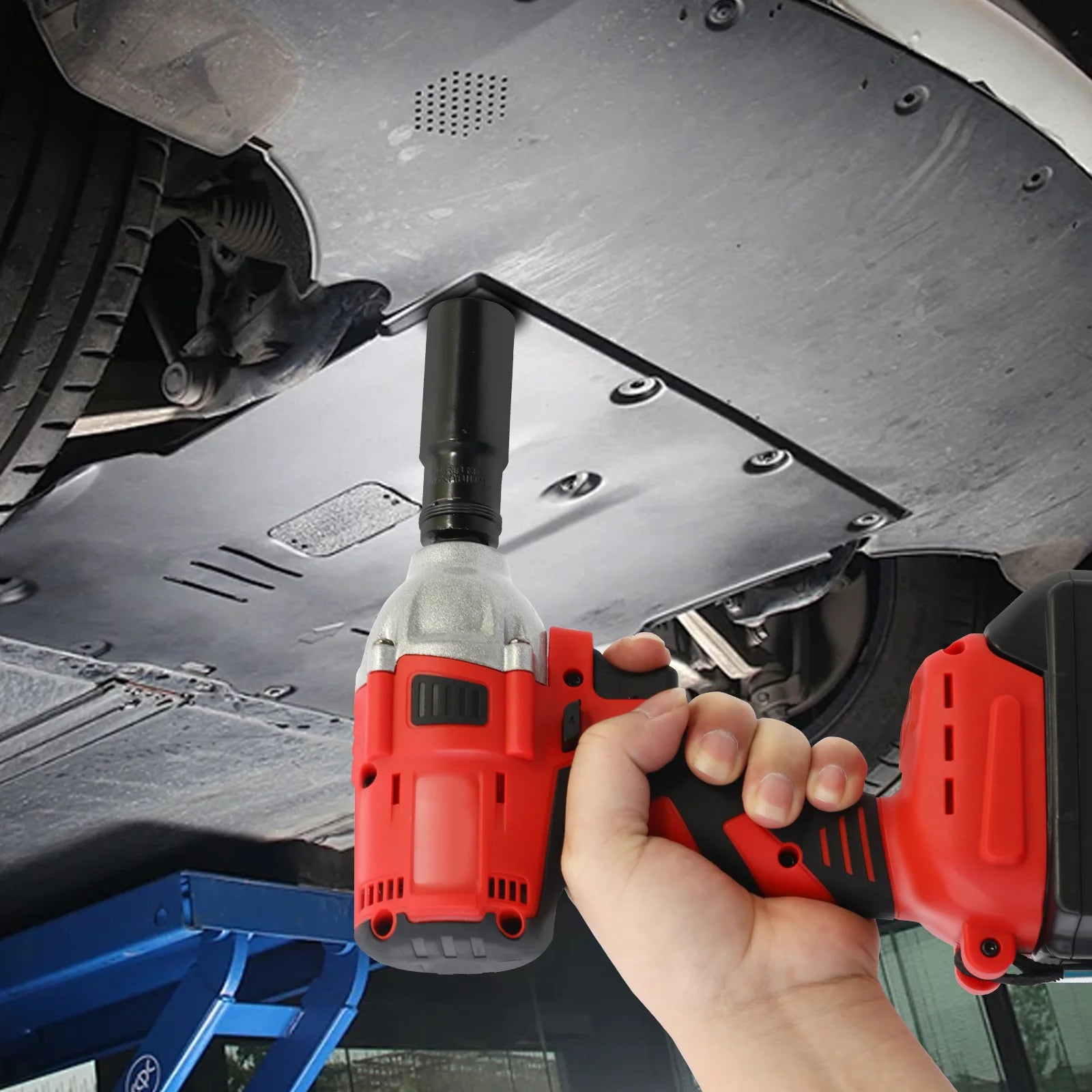 1000N.m Cordless Impact Wrench Brushless 20V 1/2 inch Power Tool Sets High Torque 2x1500MAh Batteries for Car Truck Tires Home