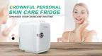 Crownful 4L Mini Fridge 110V 220V Beauty Makeup Skincare Refrigerator AC/DC Heated Cooling Beauty Refrigerator Car Mini Fridge