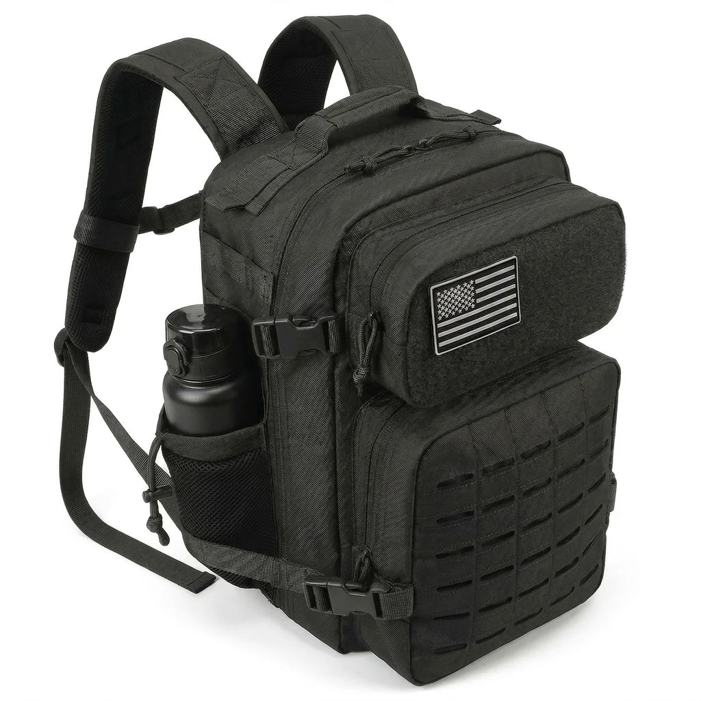 26L Tactical Backpack Men Women MOLLE Outdoor Survival Fitness Hiking Rucksack With Dual Double Cup Holders Camping Travel Daily Use Backpack