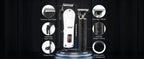 HIENA Professional Barber Kit Electric Hair Clipper Beard Shaver Detail Trimmer Cordless Rechargeable Titanium Blades for Home
