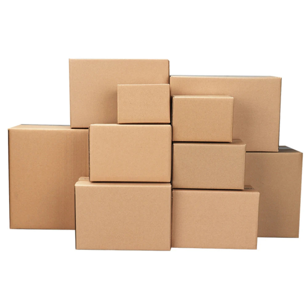 100-Pack Corrugated Cardboard Shipping Boxes   8x6x4" 6x4x4" 6x4x2" 4x4x4" Mailing, Packing, Moving & Storage for Business/Home