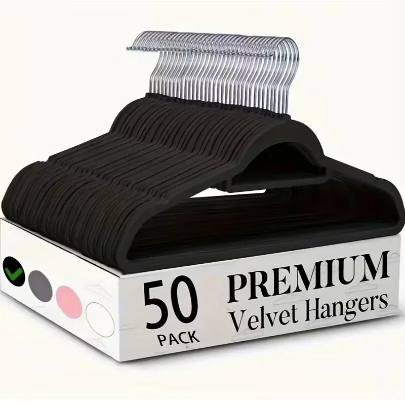 10/20/50 Pack Premium Velvet Hangers, Non-Slip Flocked Felt Hangers, Sturdy Clothes Hangers with 360° Rotatable Hook, Heavy Duty Coat Hanger, Durable Slim Hanger for Closet Space Saving