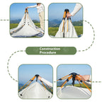 Small Silver Compact Auto-Tent - Quick 60-Second Setup Sunshade for 3-4 People, All-Weather & Portable