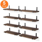 5pcs Layers Floating Shelf, a Word Board Shelf, Wall Organizer, Strong Bearing Capacity, Including Iron Frame