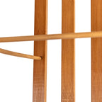6-Tier Corner Bamboo Book Shelf Waterproof 360° Rotating Storage Display Rack Floor Standing Bookcase Shutter Door Design for Living Room Study Room Office,37*37*172cm
