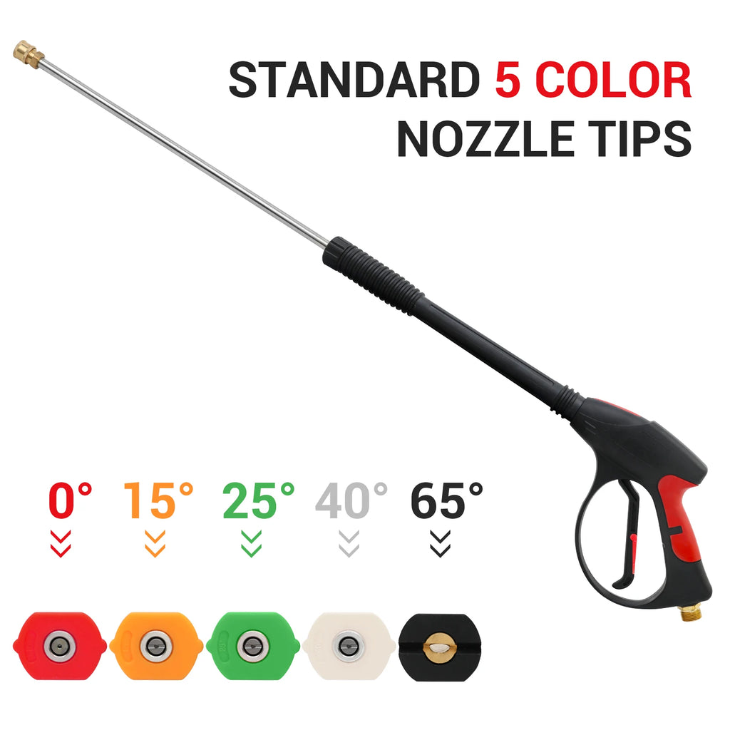 High Pressure Washer Gun Power Washer 4000PSI Spray Wand Lance with 5 color Quick Connect Nozzles Cleaning Machine