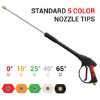 High Pressure Washer Gun Power Washer 4000PSI Spray Wand Lance with 5 color Quick Connect Nozzles Cleaning Machine