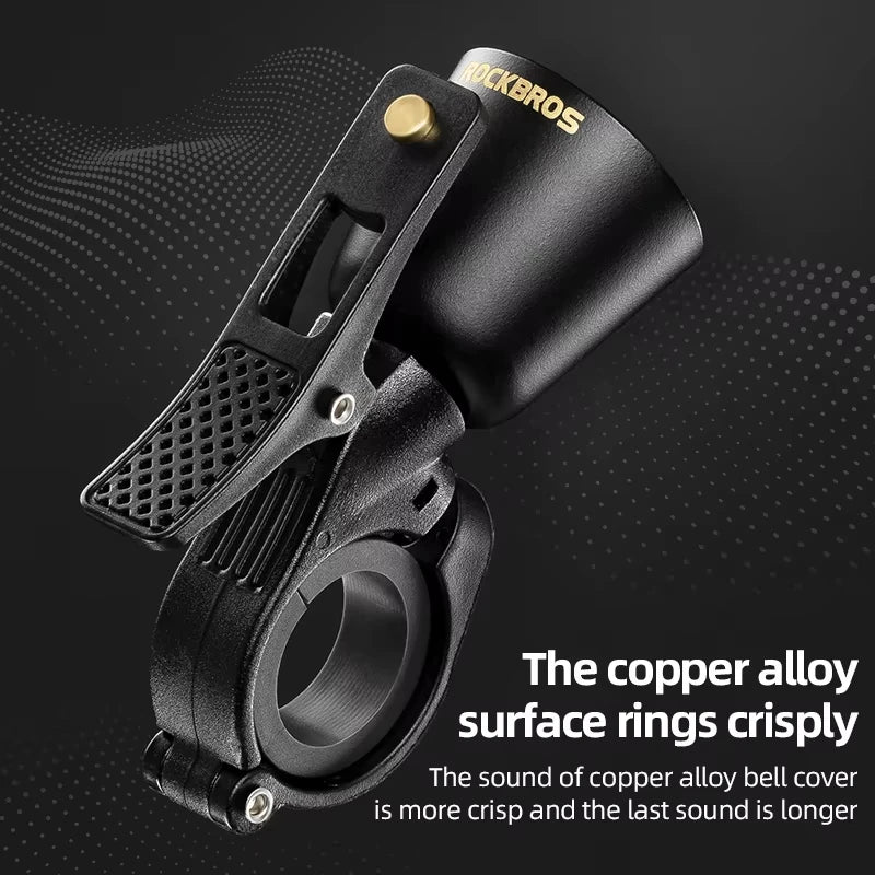 ROCKBROS Local Shipping Bicycle Bell MTB 100db Alloy  Bike Ring Copper Horn Warning Safe Crisp Cycling Bells Accessorie
