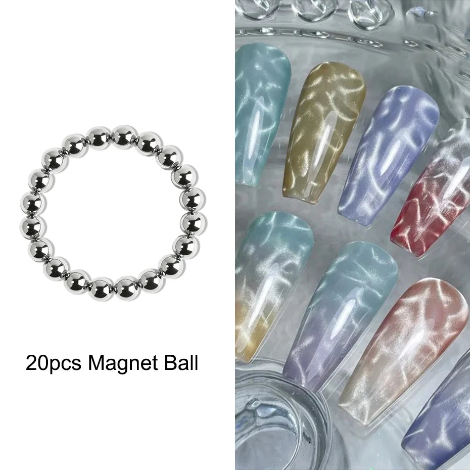 6pcs Cat Eye Nail Magnet Tool Set, French Tips Cat Eye Heart Magnets Nail Magnet Stick Cat Eye Gel Polish Magnets Tools Manicure