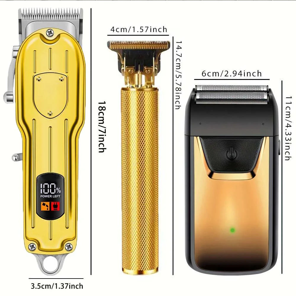 3 in1/1pc Professional Hair Clipper Kit Electric Shaver for Barber Men's Hair Trimmer Electric Shaver Hair Cutting Machine