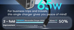 65W GaN Wall Charger with Retractable USB-C Cable, Dual-Port PD 3.0 & QC 4+ / 4.0 Fast Charging for iPhone, Galaxy, Pixel, iPad, Tablets, Nintendo Switch, AirPods