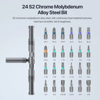 VMAN 24in1 Multifunction Ratchet Screwdriver Set Multi Magnetic Bits Mini Repair Tool Kit Household Tool For PC & Desk Etc.
