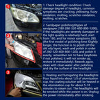 Car Headlight Restoration Kit Car Accessories Headlight Repair Polish Kit Headlamp Anti-Scratch Detailing Cleaning Maintenance