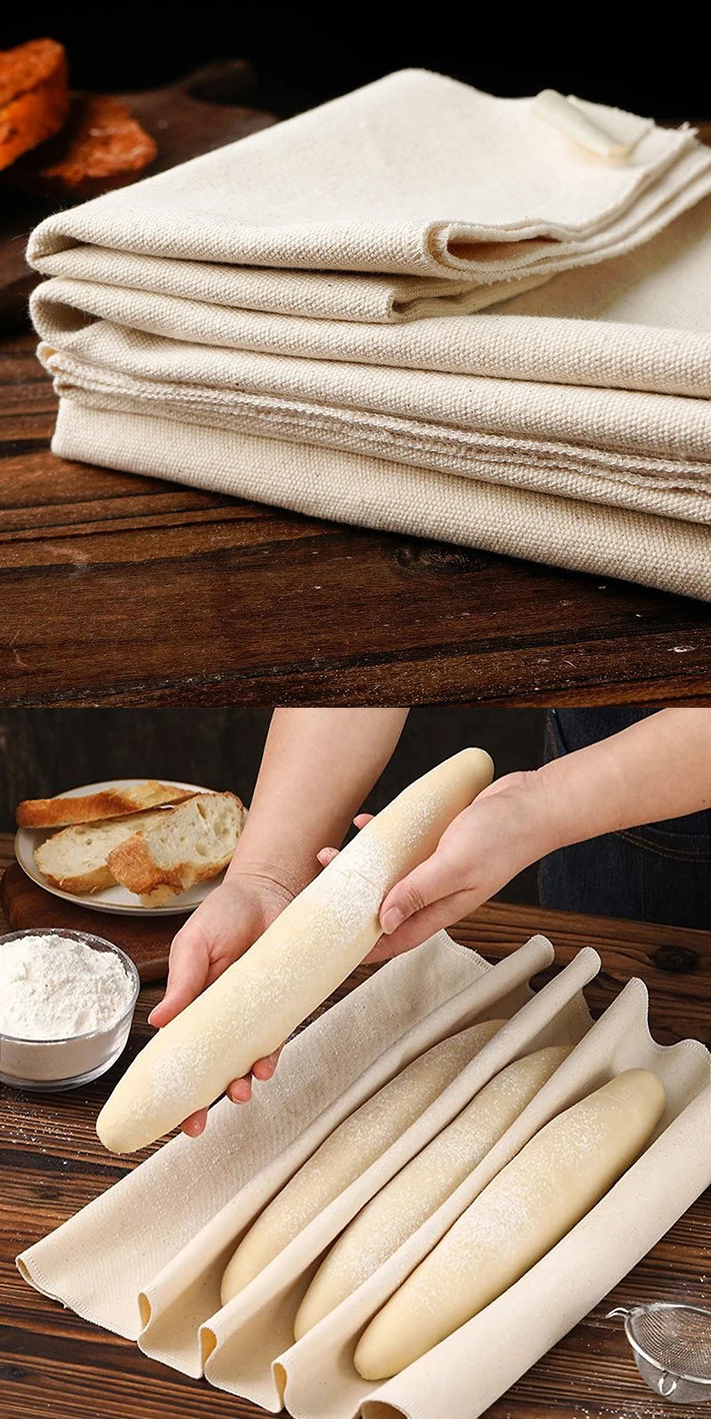 Linen  Dough Fermented Cloth Dough Bakers Pans  Dough Couche Pastry Proofing Cloth Baking French Bread Kitchen Tools