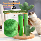 Cactus Cat Scratcher Cat Scratching Post Cactus Cat Scratcher Featuring with 3 Scratching Poles and Interactive Dangling Ball