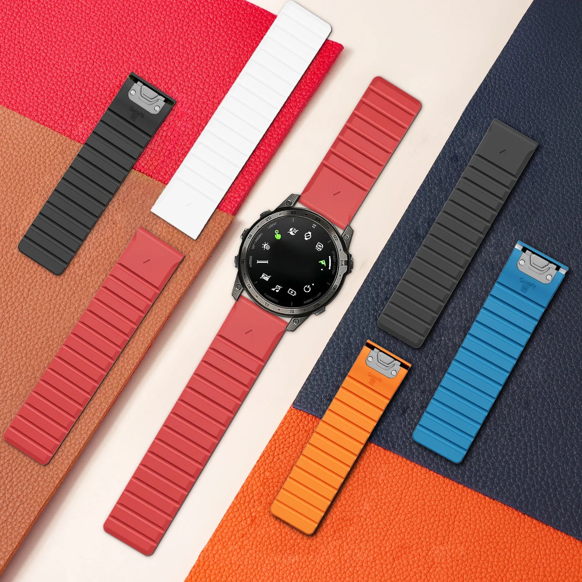 Magnetic Silicone Strap For Garmin Fenix 8 47mm 51mm 7 7x 6 6X Pro 5X 5Plus 22/26mm QuickFit Bracelet For Gen 2/Descent Mk1 Band