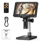 7inch Microscope 1200X 16MP HD Electronic Microscopes Camera Magnifier for Soldering Phone Repair Microscope, Coin, PCB, PC View