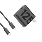 125W TurboPower GaN Fast Charger USB C Laptop Wall Adapter With 3.3ft Type C Cable For Moto Edge 50 Ultra 30 Pro PD3.0 PPS Charging Block For MacBook Pro Air Samsung S26 S25 Lenovo