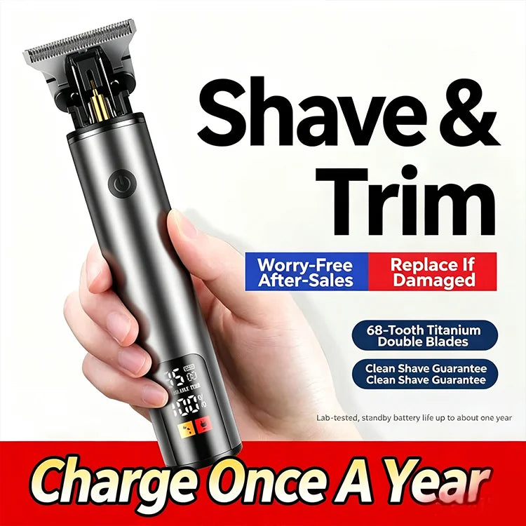 Electric Hair Clipper for Home Use, Hair Salon Specific Oil Head Carving Hair Clipper, Shaving Head Divine Tool