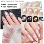17Pcs Nail Art Nail Magnetic Stick Set Cat Eye Magnetic Ball Aluminum Handle Cylindrical UV Gel Magnet Tools Nail Design Tools