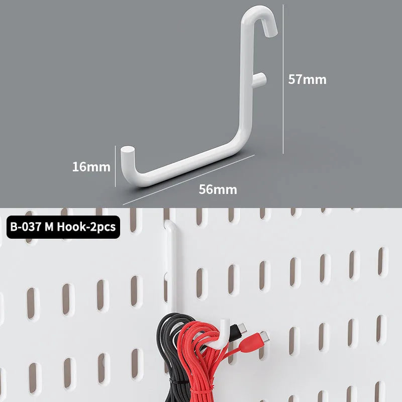 Home & Office Desktop Pegboard: Height-Adjustable Standing Storage Rack for Supplies, Also for Decorative Figurine Display
