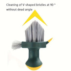 3-In-1 Multi-Function Cleaning Brush Hard Bristle Scrub Brush With Gap Brush T-Handle Grout Cleaner For Bathroom Kitchen Window