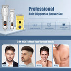 Hair Clippers Electric Razor Shavers for Men USB Rechargeable Clippers and Trimmer Beard Trimmer Barber Kit Professional Clipper