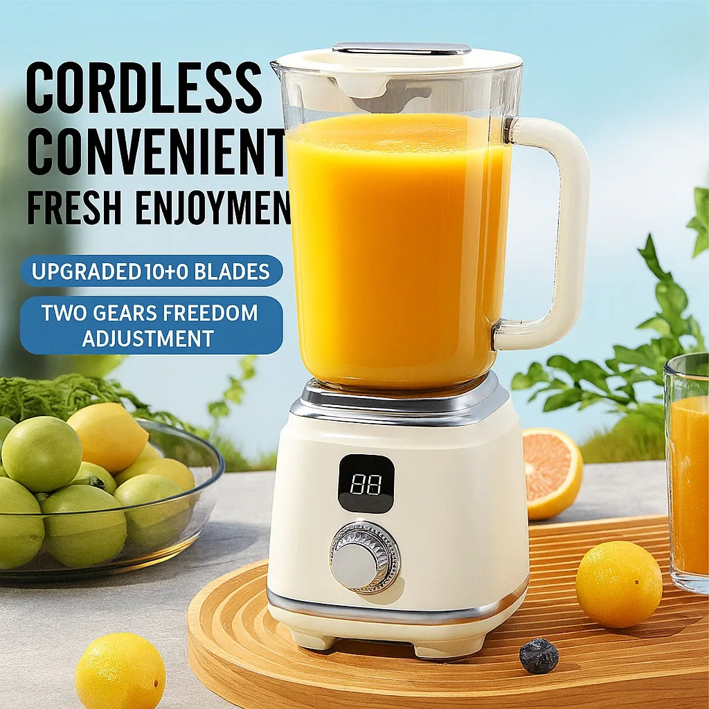 Portable Cordless Blender With 3000mAh Battery, 600ml Juicer Cup, Type-C Charging, Self-Cleaning Smoothie Maker For Travel