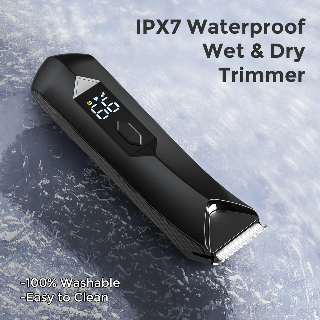 SEJOY Body Pubic Hair Trimmer for Men With Standing Recharge Dock,Balls Women Lady Shaver Hair Removal Bikini Trimmer