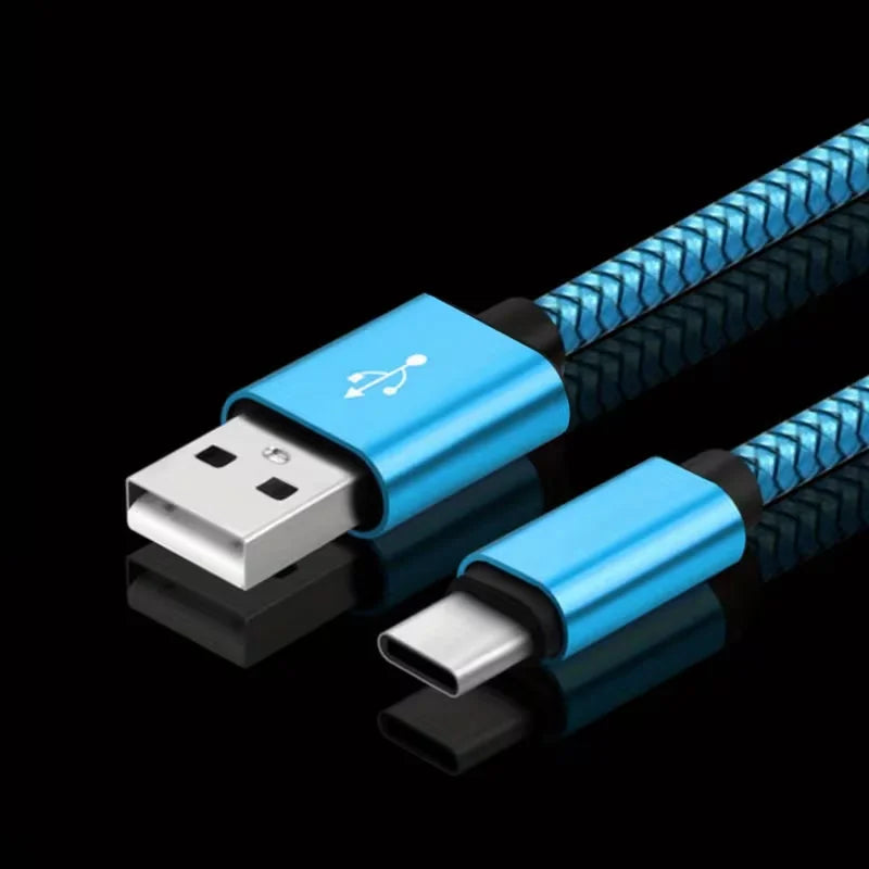 Fast Charging USB Type-C Cable, Nylon Braided,60W USB-A To USB-C Android Charging Cord