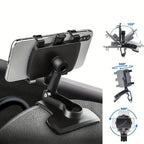 Rotation Car Phone Holder Universal Mobile Phone Holder Dashboard Easy Clip Mount Stand Cellphone Stand For GPS Navigation