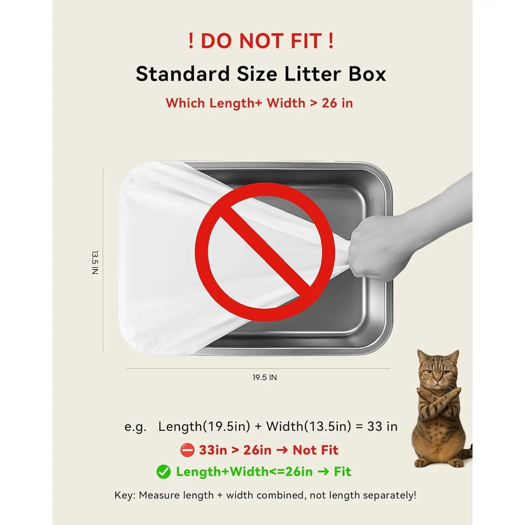 45 Count Automatic Cat Litter Box Bags Compatible with Cmg Fmo Fstg Robot Litter box, Pre-Seperated Thick Self-Cleaning Cat Litt