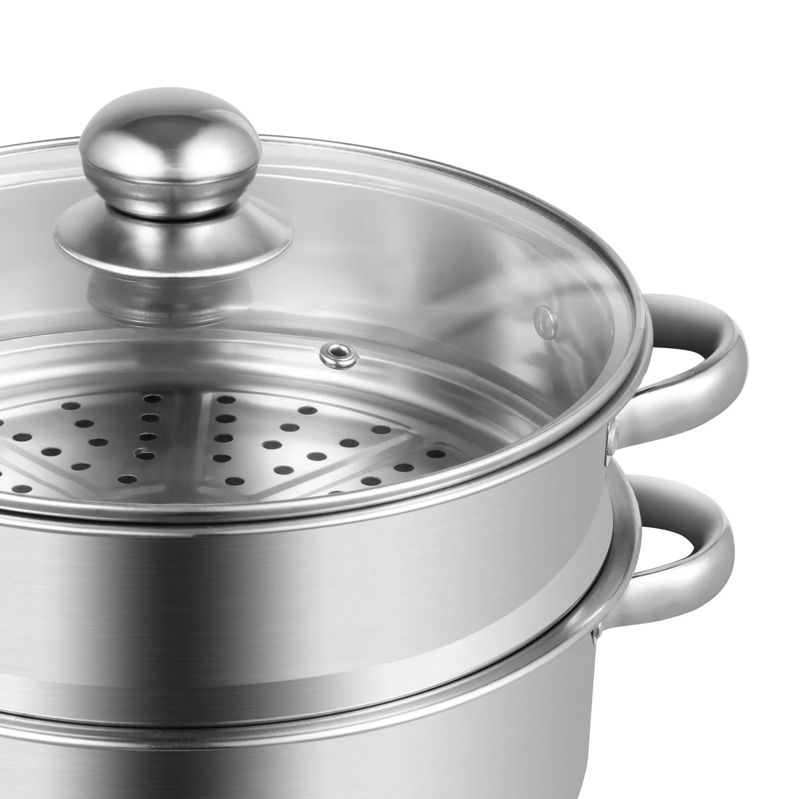 5-Tier Stainless Steel Steamer Cookware Cooking Pot Tier 4 Steaming Grids 1 Cooking Pot 28cm/30cm/26cm Steamer Pot