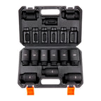 SucceBuy 1/2" Drive Impact Socket Set 9 Piece Deep Socket Set Metric 29-38mm 6 Point Cr-Mo Alloy Steel for Auto Repair