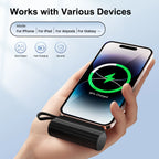 Mini Power Bank Portable 4500mAh Power Phone Charger Capsule Dual USB-C Ports For IPhone16/ 15/15 plus/15 pro/15 pro Max/Android
