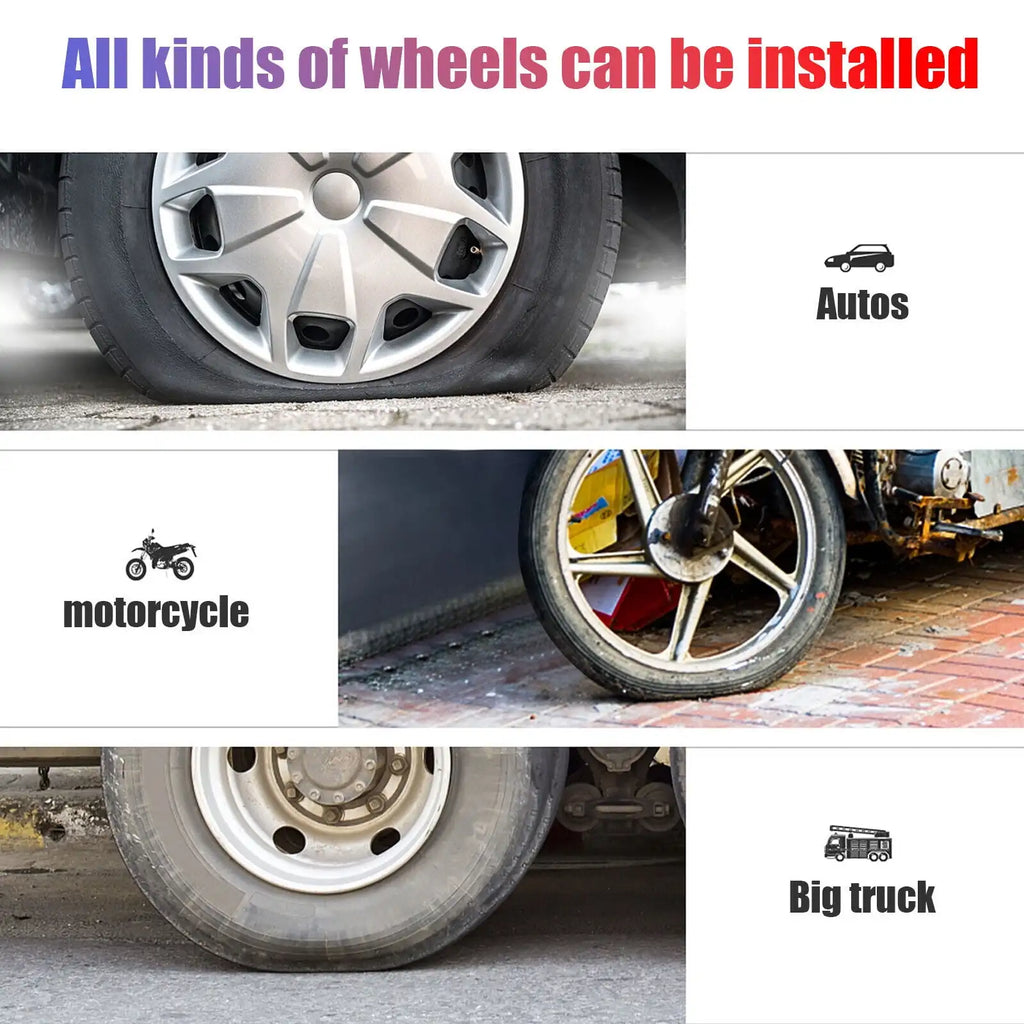61x Car Tubeless Vacuum Tyre Puncture Repair Kit Screw Nails Tire Patch Plug Fix Tools With Screwdriver & Convenient Storage Box